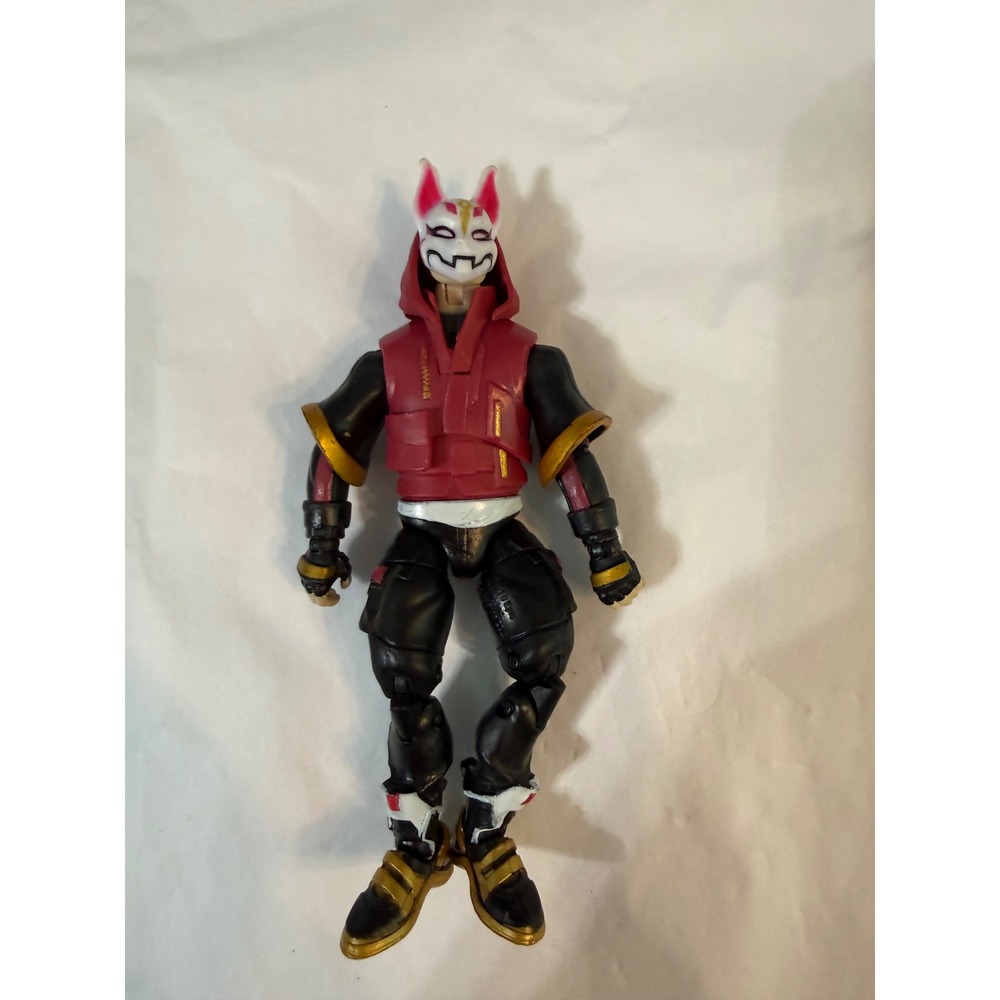 Fortnite Drift Action Figure Kitsune‎ Mask Red Hooded 4 Inch Articulated Toy